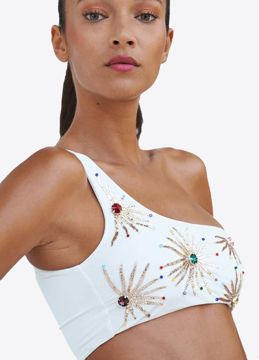 CALLIE CO-ORD ONE SHOULDER WHITE TOP